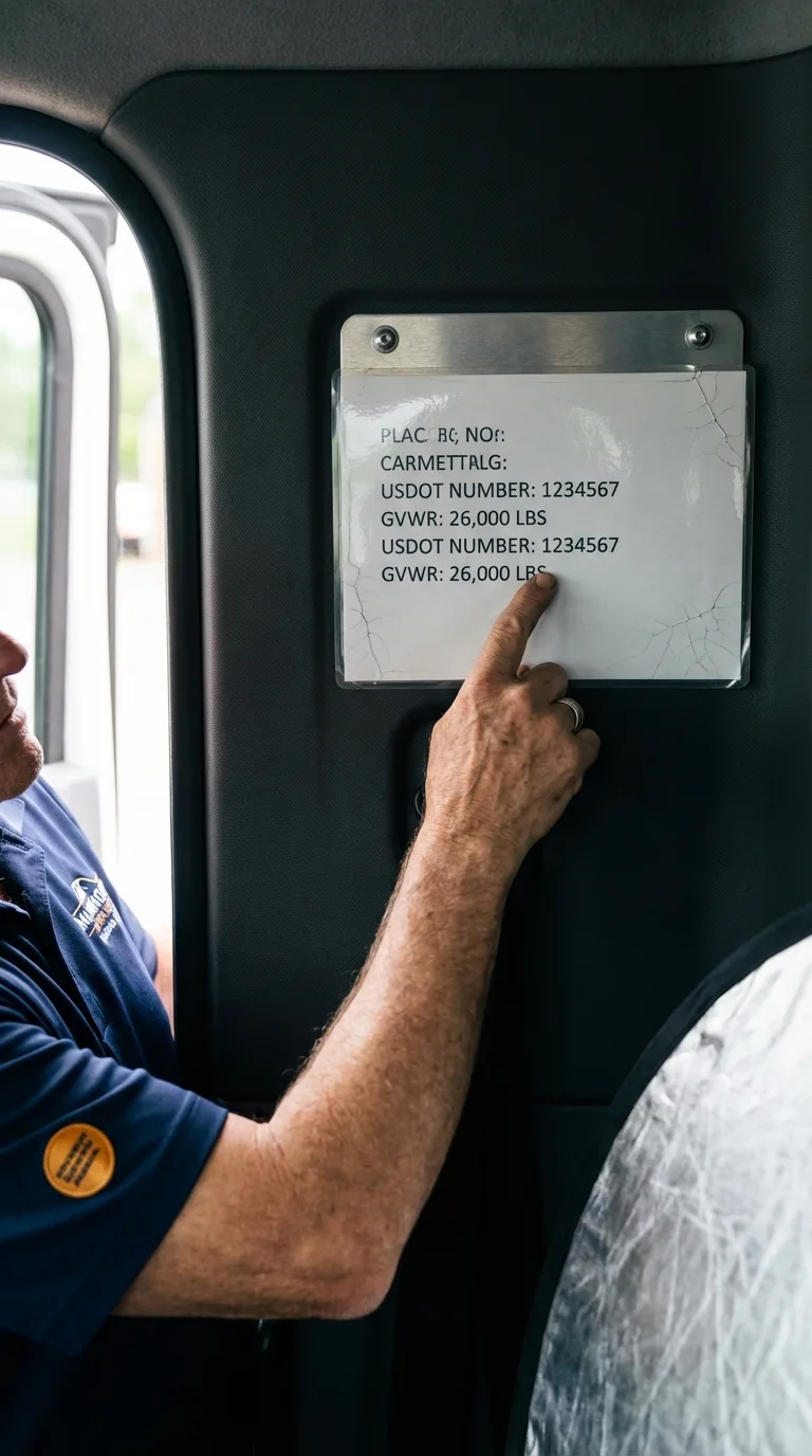 USDOT licensing placard verification in Archer City